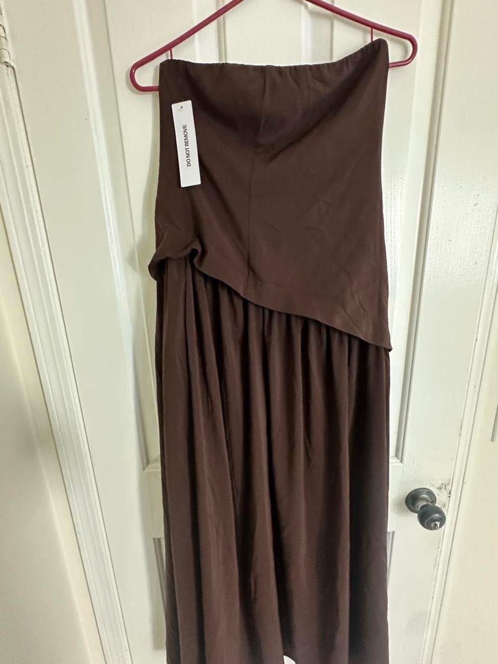 Princess Polly Strapless Brown Maxi Dress with scarf M - Picture 2 of 3